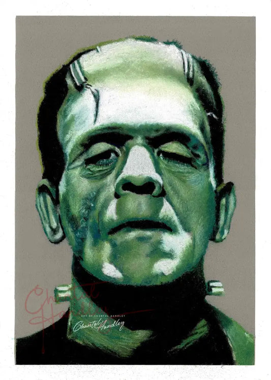 ChantalLauraHandley ORIGINAL ARTWORK Frankensteins Monster - Original Pastel Drawing