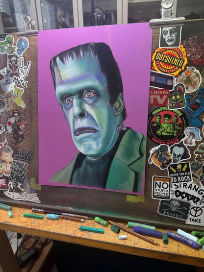 ChantalLauraHandley ORIGINAL ARTWORK Herman Munster. Fred Gwynne.