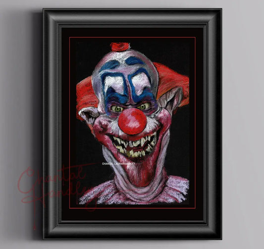 ChantalLauraHandley ORIGINAL ARTWORK Killer Klowns from Outer SPACE - Original Pastel Artwork