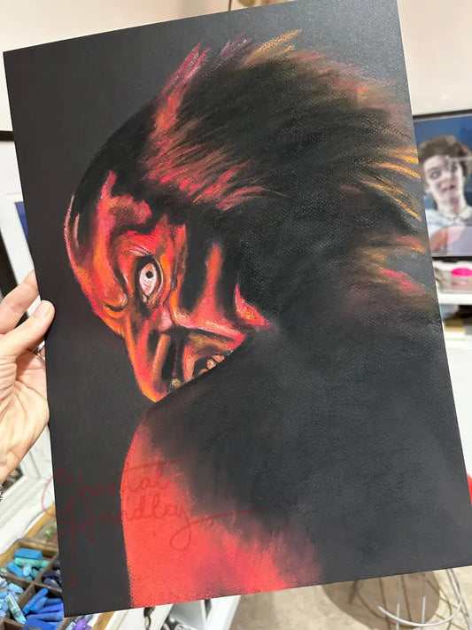 ChantalLauraHandley ORIGINAL ARTWORK LIPSTICK FACE DEMON - INSIDIOUS