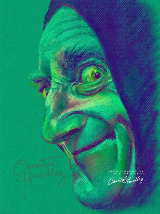 ChantalLauraHandley ORIGINAL ARTWORK Marty Feldman - A study in purple & green.