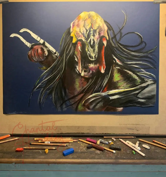 ChantalLauraHandley ORIGINAL ARTWORK PREDATOR - PREY - Original Pastel Artwork