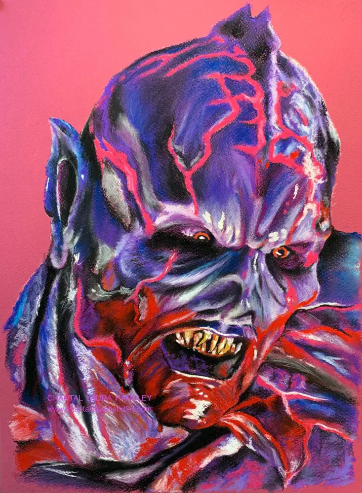 ChantalLauraHandley ORIGINAL ARTWORK PSYCHO GOREMAN - Original Pastel Artwork