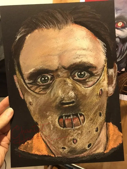 ChantalLauraHandley ORIGINAL ARTWORK SILENCE of the LAMBS - Original Pastel Artwork