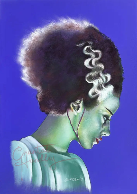 ChantalLauraHandley ORIGINAL ARTWORK The Bride of Frankenstein - Original Pastel Artwork