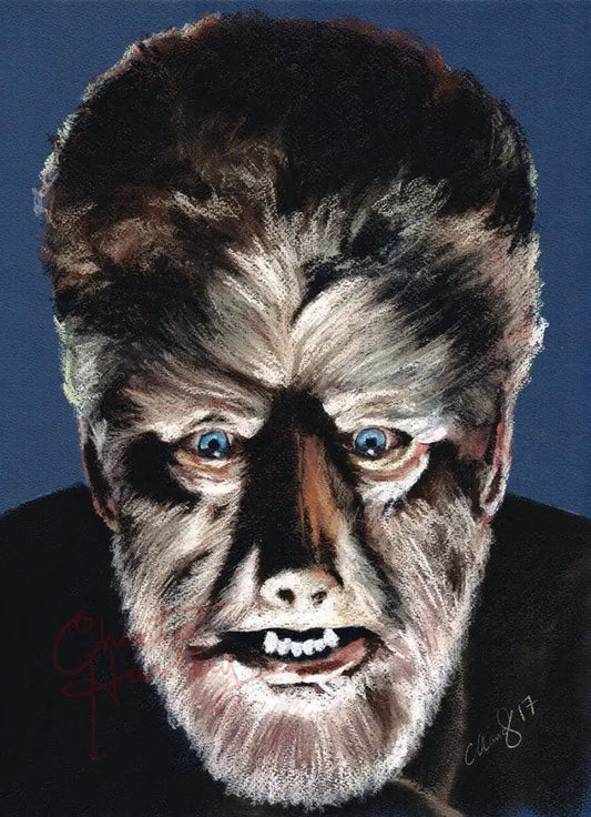 ChantalLauraHandley ORIGINAL ARTWORK The Wolfman - Original Pastel Artwork