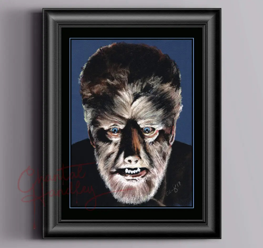 ChantalLauraHandley ORIGINAL ARTWORK The Wolfman - Original Pastel Artwork