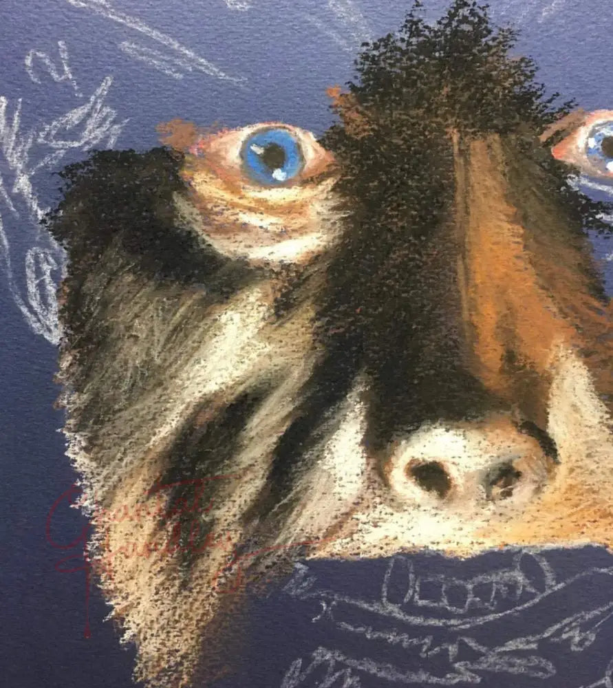 ChantalLauraHandley ORIGINAL ARTWORK The Wolfman - Original Pastel Artwork