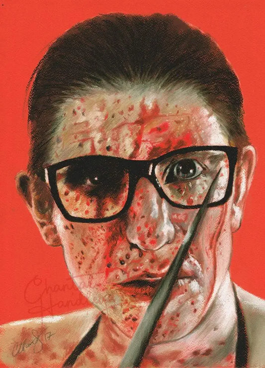 ChantalLauraHandley ORIGINAL ARTWORK WHO'S WATCHING OLIVER - Russell Jeffrey Banks   - Original Pastel Artwork