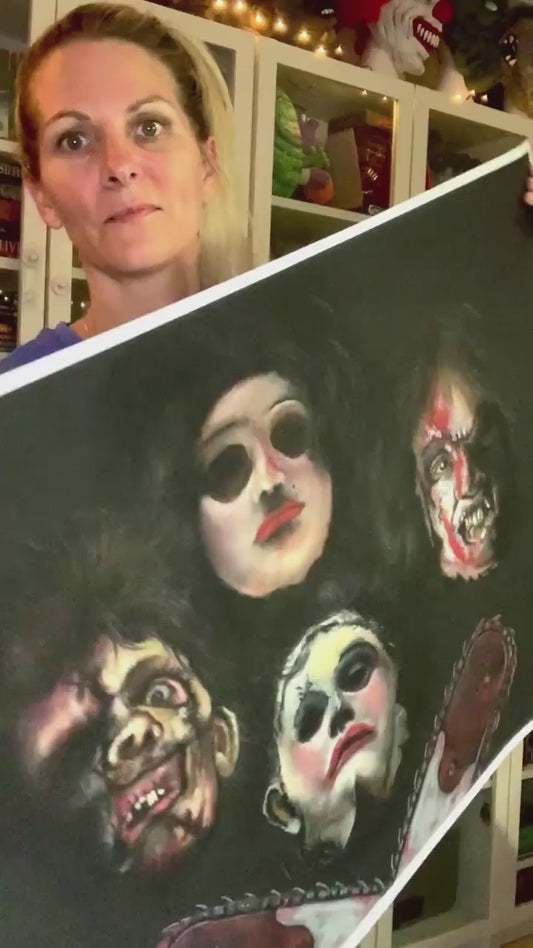 Texas Chainsaw Rhapsody - Original Pastel Artwork