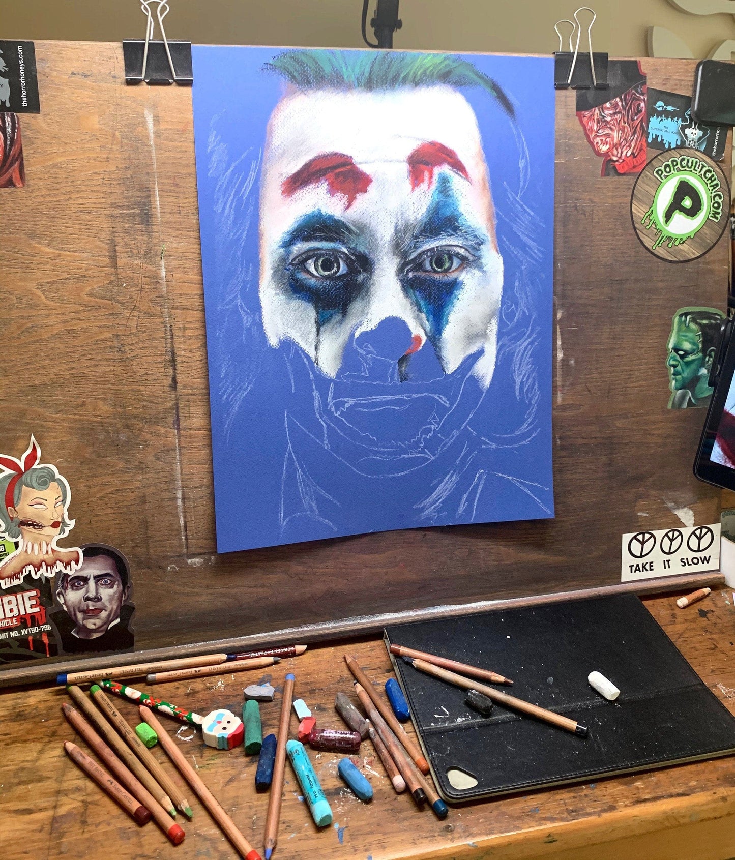 JOKER - Original Pastel Artwork ChantalLauraHandley