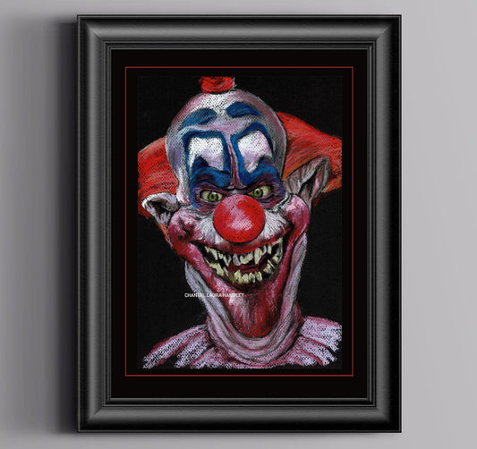 ChantalLauraHandley ORIGINAL ARTWORK SOLD - KILLER KLOWNS from Outer SPACE - Original Pastel Artwork - SOLD