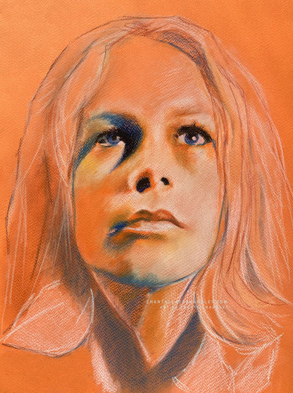 ChantalLauraHandley ORIGINAL ARTWORK Laurie Strode - HALLOWEEN - Original Pastel Artwork