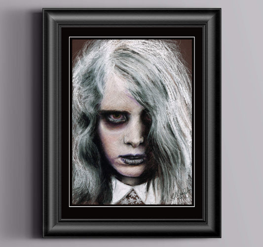 ChantalLauraHandley ORIGINAL ARTWORK NIGHT of the LIVING DEAD - Original Pastel Artwork