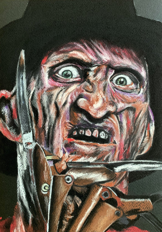 NIGHTMARE ON ELM STREET - Freddy Krueger - Original Pastel Artwork ChantalLauraHandley