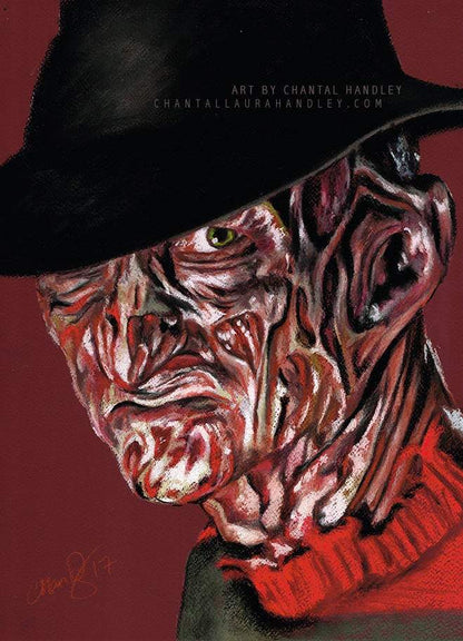 ChantalLauraHandley ORIGINAL ARTWORK NIGHTMARE on ELM STREET - Original Pastel Artwork