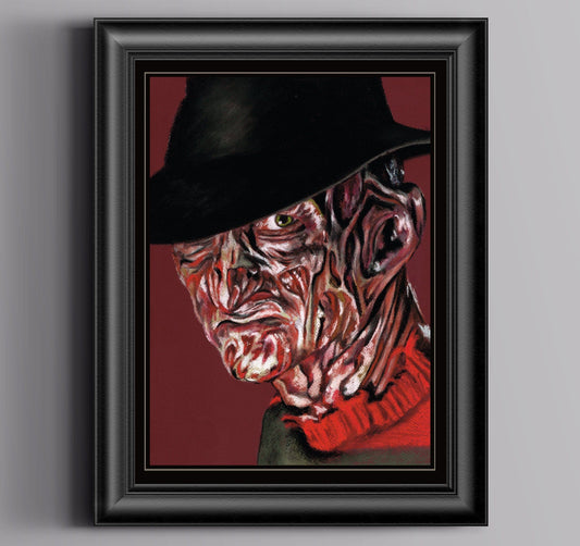 ChantalLauraHandley ORIGINAL ARTWORK NIGHTMARE on ELM STREET - Original Pastel Artwork