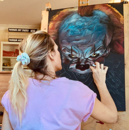 ChantalLauraHandley ORIGINAL ARTWORK SOLD PENNYWISE - IT MOVIE Chapter 2 - SOLD