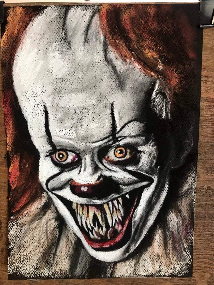 PENNYWISE - IT MOVIE - Original Pastel Artwork ChantalLauraHandley