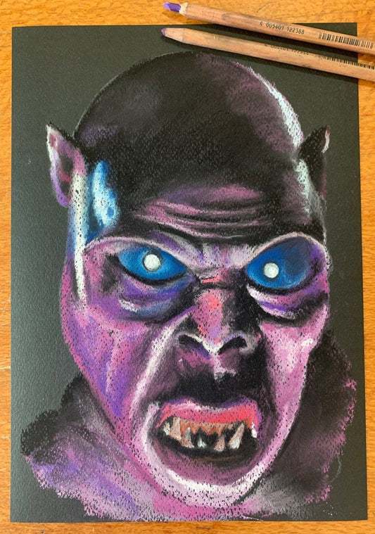 ChantalLauraHandley ORIGINAL ARTWORK THE GATE - Demon - Original Pastel Artwork