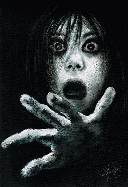 ChantalLauraHandley ORIGINAL ARTWORK SOLD THE GRUDGE - Original Pastel Artwork SOLD