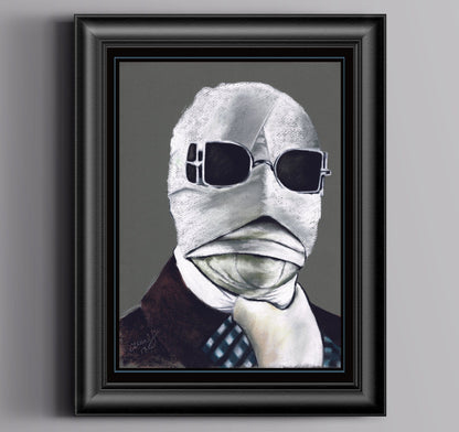 ChantalLauraHandley ORIGINAL ARTWORK THE INVISIBLE MAN - Original Pastel Artwork