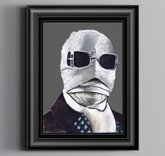 ChantalLauraHandley ORIGINAL ARTWORK THE INVISIBLE MAN - Original Pastel Artwork