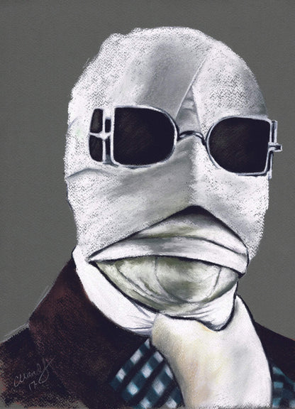 ChantalLauraHandley ORIGINAL ARTWORK THE INVISIBLE MAN - Original Pastel Artwork