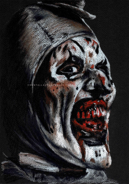 ChantalLauraHandley ART PRINT SOLD OUT THE TERRIFIER - ART THE CLOWN - Art Print