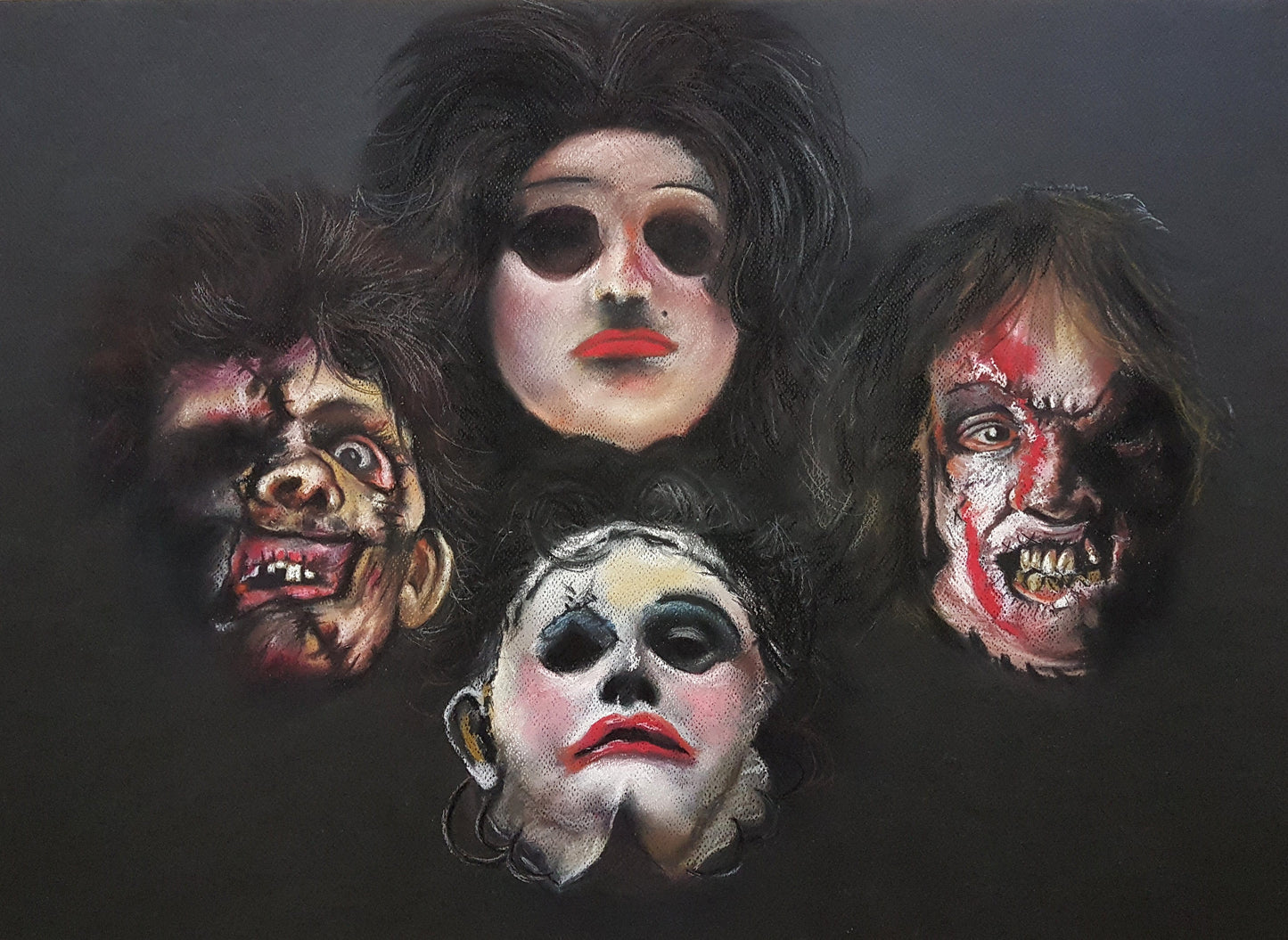 Texas Chainsaw Rhapsody - Original Pastel Artwork ChantalLauraHandley