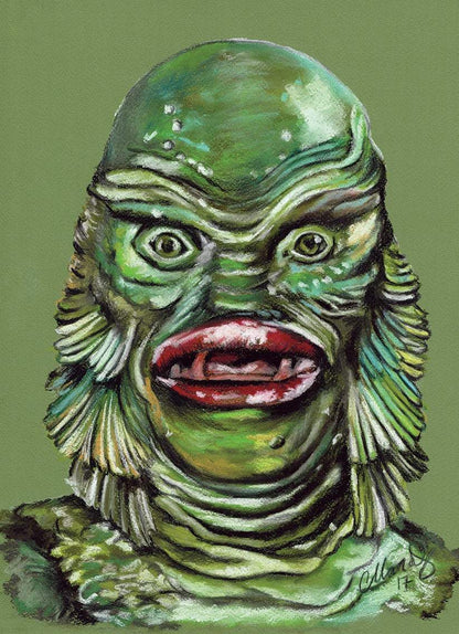 ChantalLauraHandley ORIGINAL ARTWORK UNIVERSAL MONSTER - CREATURE from the BLACK LAGOON