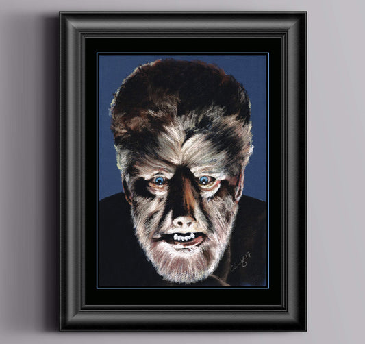 ChantalLauraHandley ORIGINAL ARTWORK UNIVERSAL MONSTER - THE WOLFMAN - Original Pastel Artwork