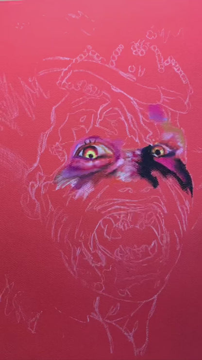 Angela Kincade - Night of the Demons - Original Pastel Artwork
